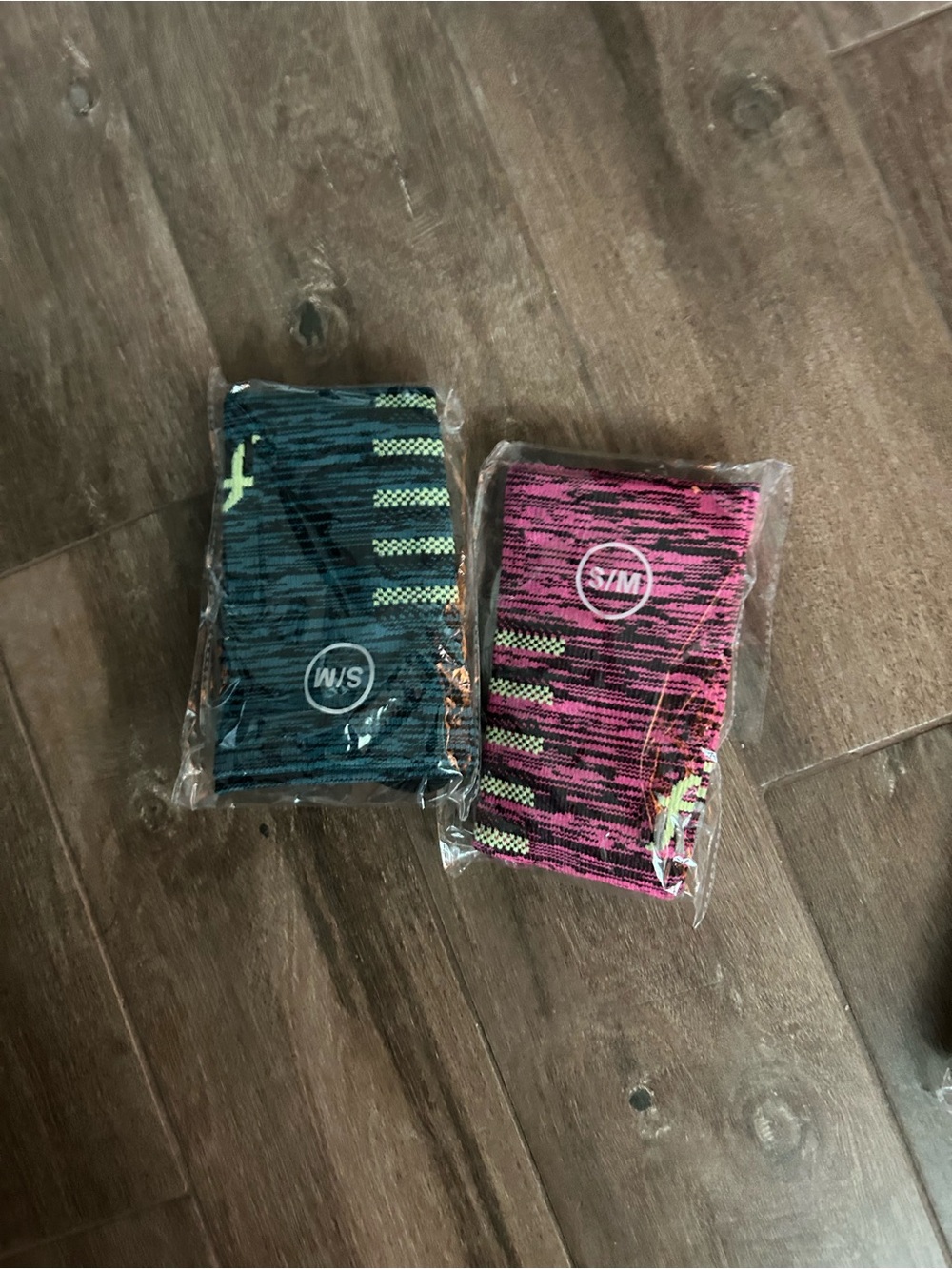 Compression  Ankle Socks Pair in Teal/Neon and Pink/Neon